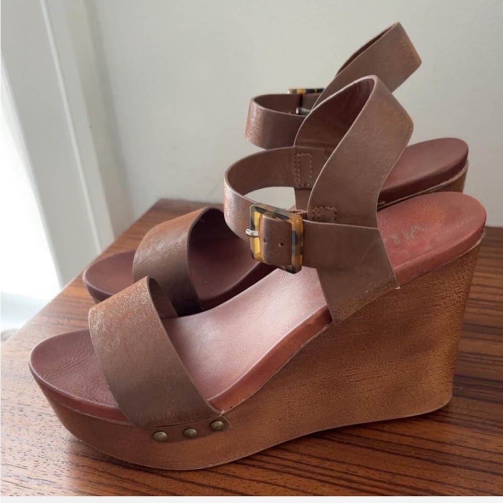 Brown Wedge Sandals